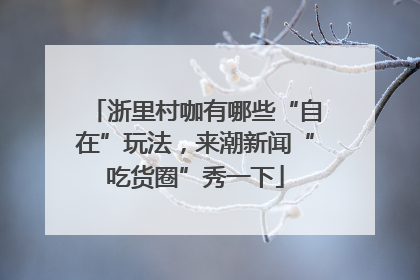 浙里村咖有哪些“自在”玩法，来潮新闻“吃货圈”秀一下