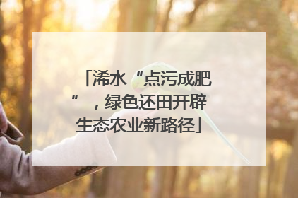 浠水“点污成肥”，绿色还田开辟生态农业新路径