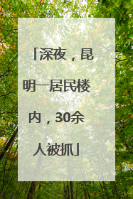 深夜，昆明一居民楼内，30余人被抓