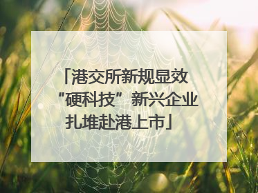 港交所新规显效 “硬科技”新兴企业扎堆赴港上市