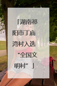 湖南祁阳市丁庙湾村入选“全国文明村”