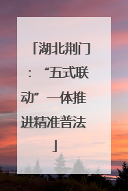 湖北荆门：“五式联动”一体推进精准普法