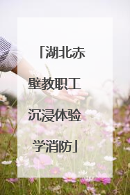 湖北赤壁教职工沉浸体验学消防