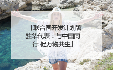 联合国开发计划署驻华代表：与中国同行 促万物共生