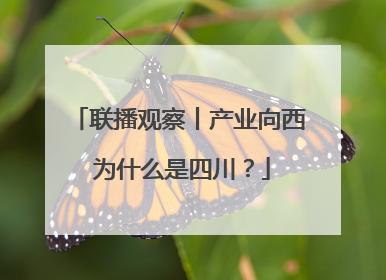 联播观察丨产业向西 为什么是四川？