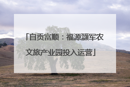 自贡富顺：福源灏军农文旅产业园投入运营