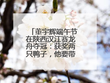 董宇辉端午节在陕西汉江赛龙舟夺冠：获奖两只鸭子，他要带回北京养着