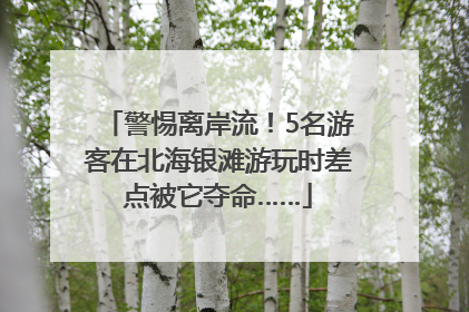 警惕离岸流！5名游客在北海银滩游玩时差点被它夺命……
