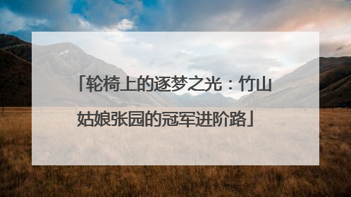 轮椅上的逐梦之光：竹山姑娘张园的冠军进阶路