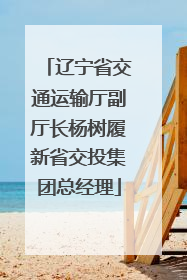 辽宁省交通运输厅副厅长杨树履新省交投集团总经理
