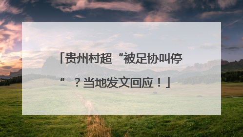 贵州村超“被足协叫停”？当地发文回应！