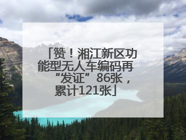 赞！湘江新区功能型无人车编码再“发证”86张，累计121张
