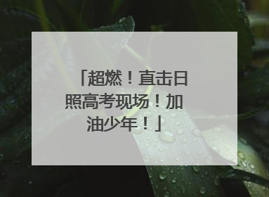超燃！直击日照高考现场！加油少年！