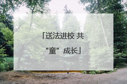 送法进校 共“童”成长