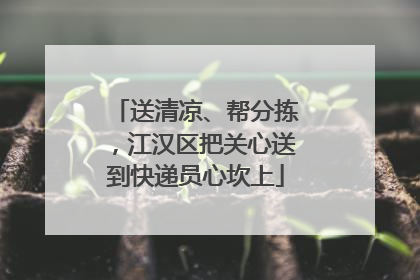 送清凉、帮分拣，江汉区把关心送到快递员心坎上
