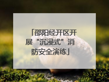 邵阳经开区开展“沉浸式”消防安全演练