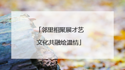 邻里相聚展才艺 文化共融绘温情