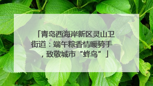 青岛西海岸新区灵山卫街道：端午粽香情暖骑手，致敬城市“蜂鸟”