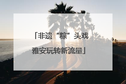 非遗“粽”头戏 雅安玩转新流量