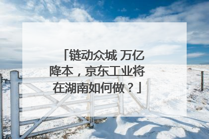 链动众城 万亿降本，京东工业将在湖南如何做？