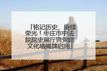 铭记历史、赓续荣光！枣庄市中法院院史展厅暨党建文化墙揭牌启用