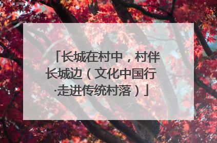 长城在村中，村伴长城边（文化中国行·走进传统村落）