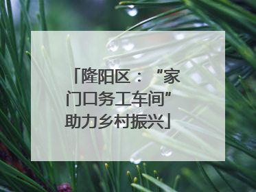 隆阳区：“家门口务工车间”助力乡村振兴