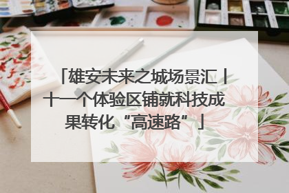 雄安未来之城场景汇丨十一个体验区铺就科技成果转化“高速路”