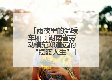 雨夜里的温暖车厢：湖南省劳动模范郑道远的“摆渡人生”
