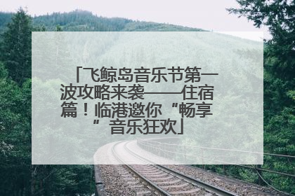 飞鲸岛音乐节第一波攻略来袭——住宿篇！临港邀你“畅享”音乐狂欢