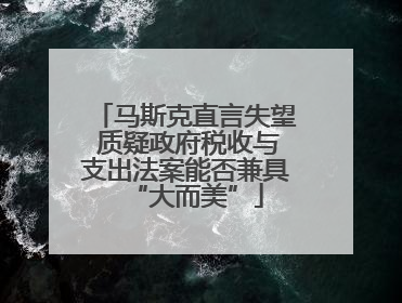 马斯克直言失望 质疑政府税收与支出法案能否兼具“大而美”