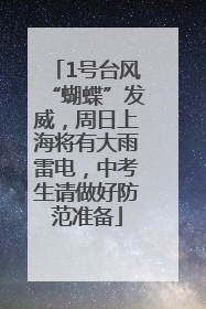 1号台风“蝴蝶”发威，周日上海将有大雨雷电，中考生请做好防范准备