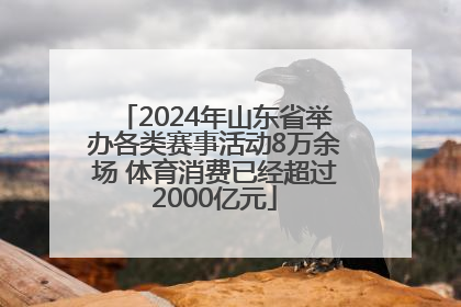 2024年山东省举办各类赛事活动8万余场 体育消费已经超过2000亿元