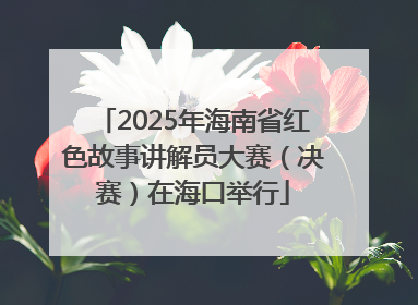 2025年海南省红色故事讲解员大赛（决赛）在海口举行