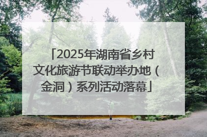 2025年湖南省乡村文化旅游节联动举办地（金洞）系列活动落幕