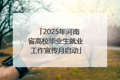 2025年河南省高校毕业生就业工作宣传月启动