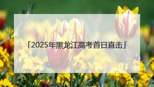 2025年黑龙江高考首日直击