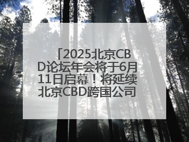 2025北京CBD论坛年会将于6月11日启幕！将延续北京CBD跨国公司活动品牌