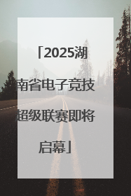 2025湖南省电子竞技超级联赛即将启幕