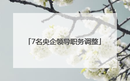 7名央企领导职务调整