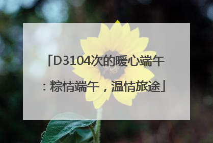 D3104次的暖心端午：粽情端午，温情旅途
